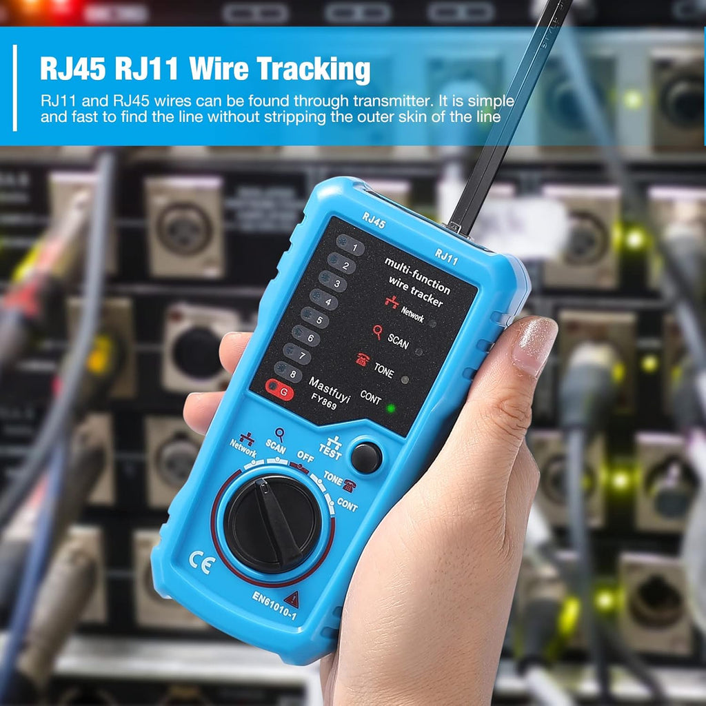 RJ11 RJ45 Network Cable Tester with Probe and Carrying Bag G32370
