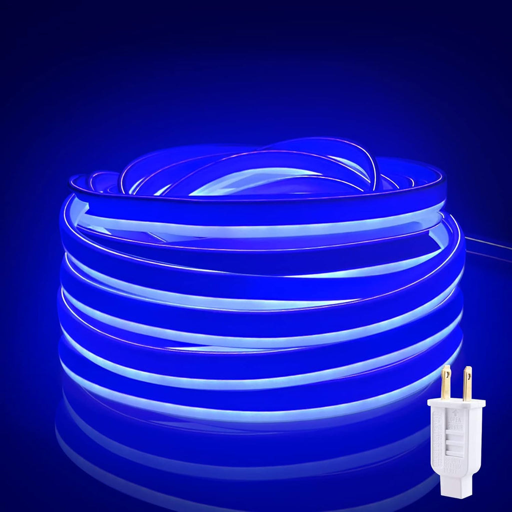 Neon Rope Lights 50ft/15m 110V Daylight White LEDs Waterproof Flexible Connectable R27945
