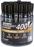 40 Markers Permanent Markers, Broad Point Chisel Tip, Black Ink N811497