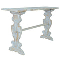 Grey Mango Wood Carved Leg Console Table K9509
