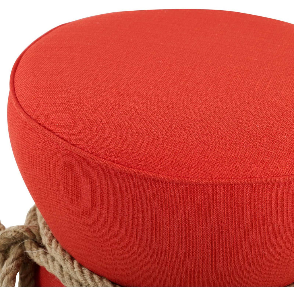 Red Fabric Ottoman P27635
