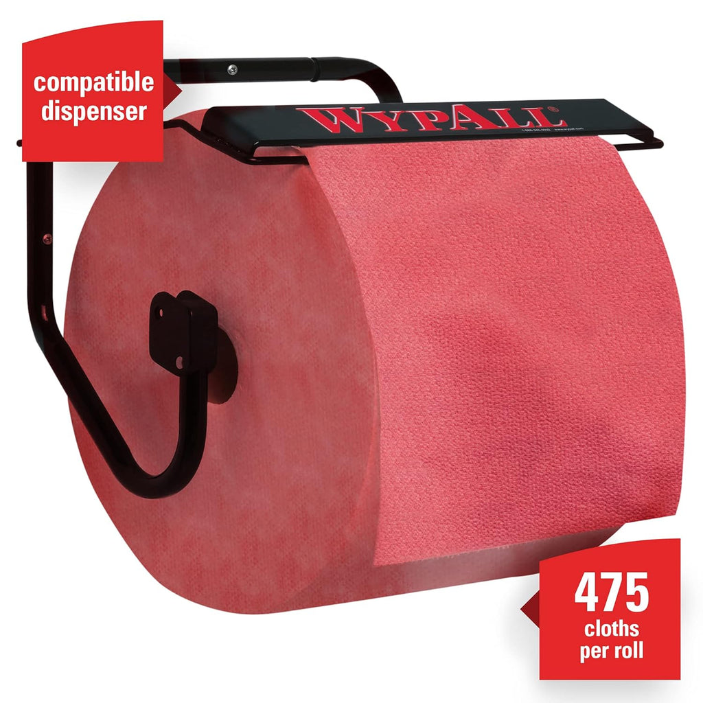 Red Jumbo Roll Reusable Wipes, 475 Sheets T4139