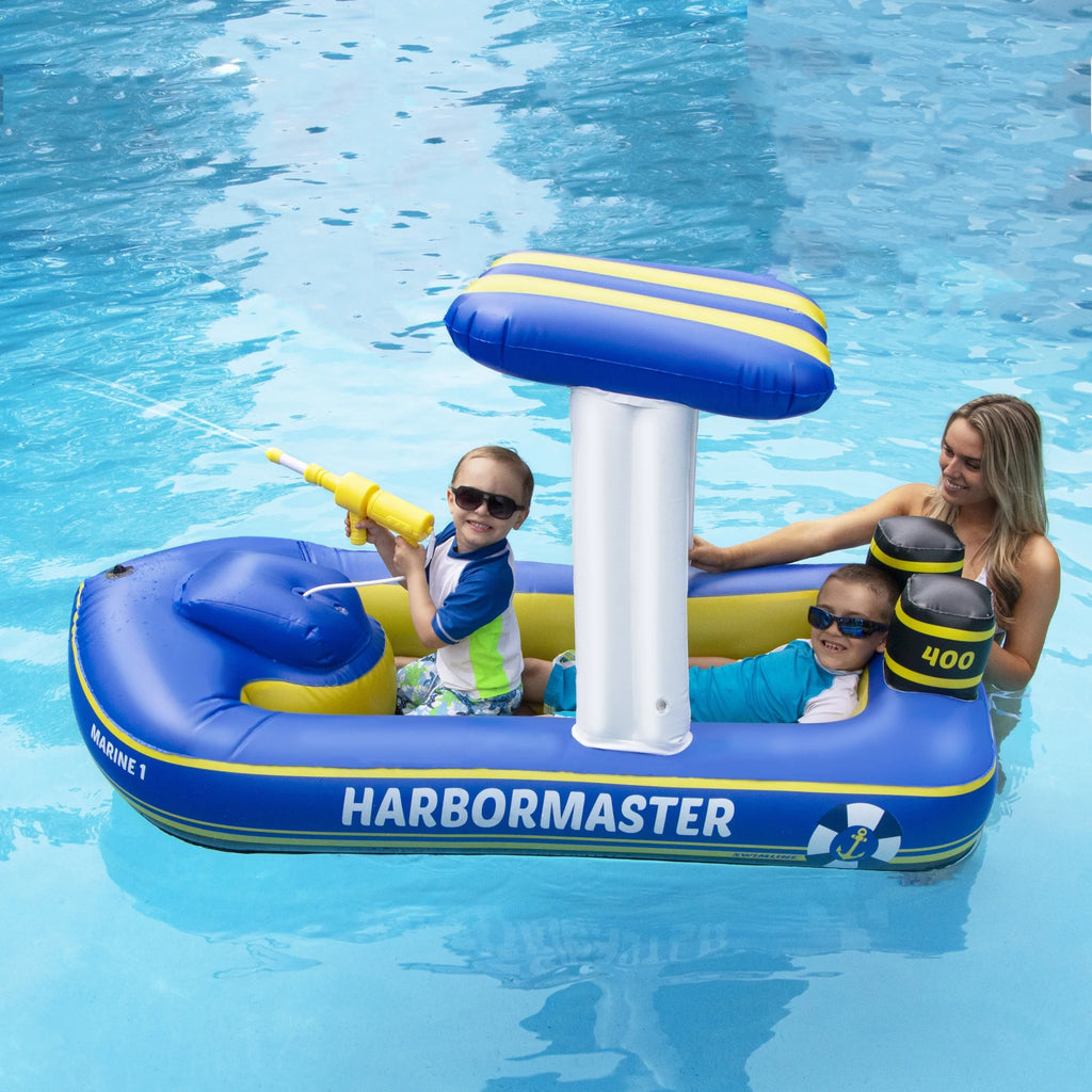 Inflatable Patrol Boat Pool Float with Water Squirter Z319872