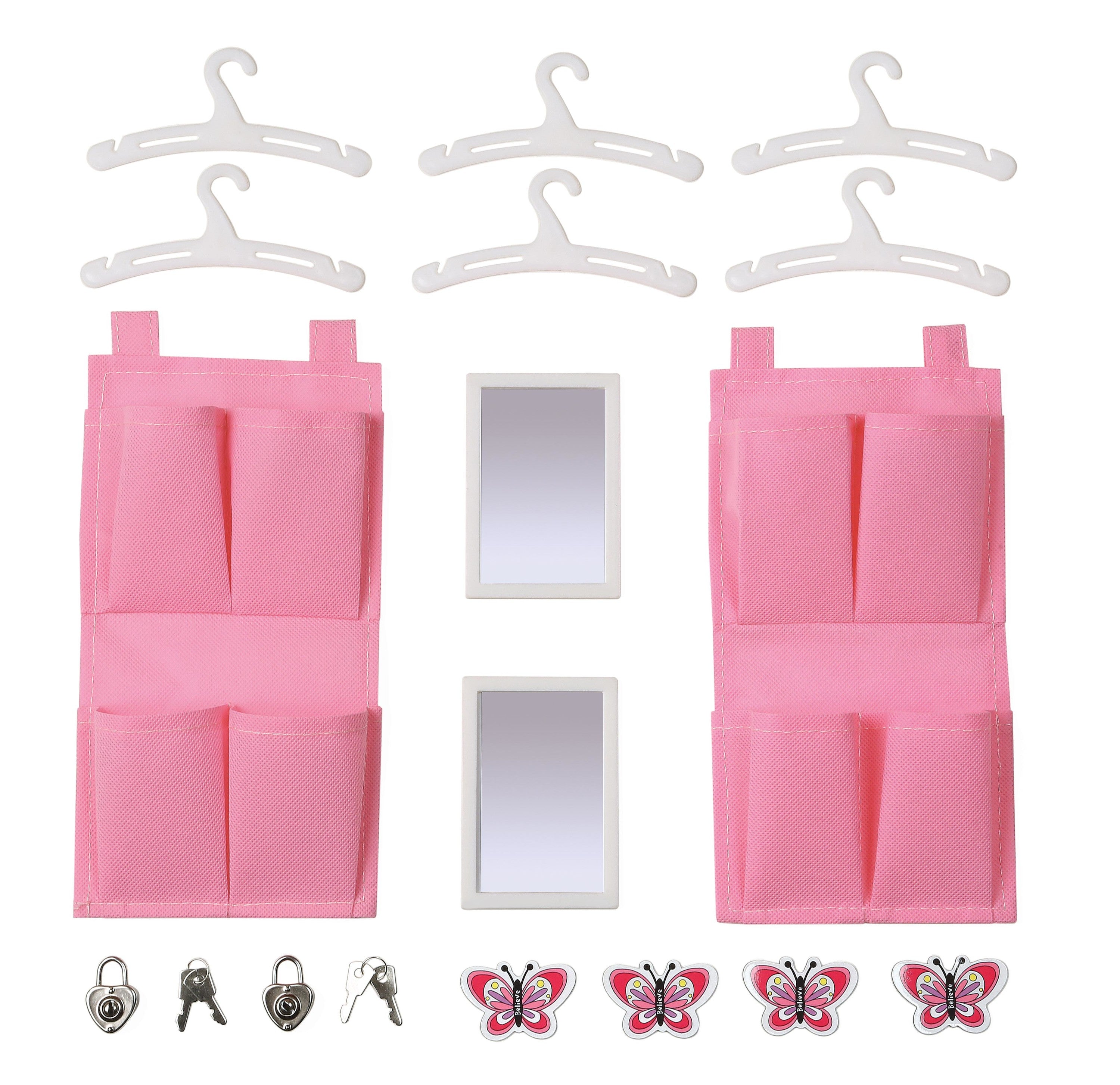 Purple Double Doll Locker with Hangers for 18 inch Dolls V384406