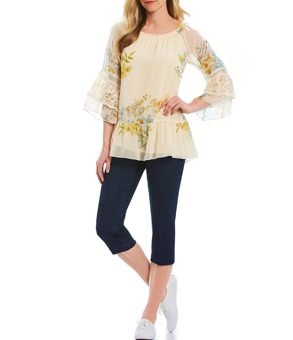 Denim Pull-On Capri Pants K610546