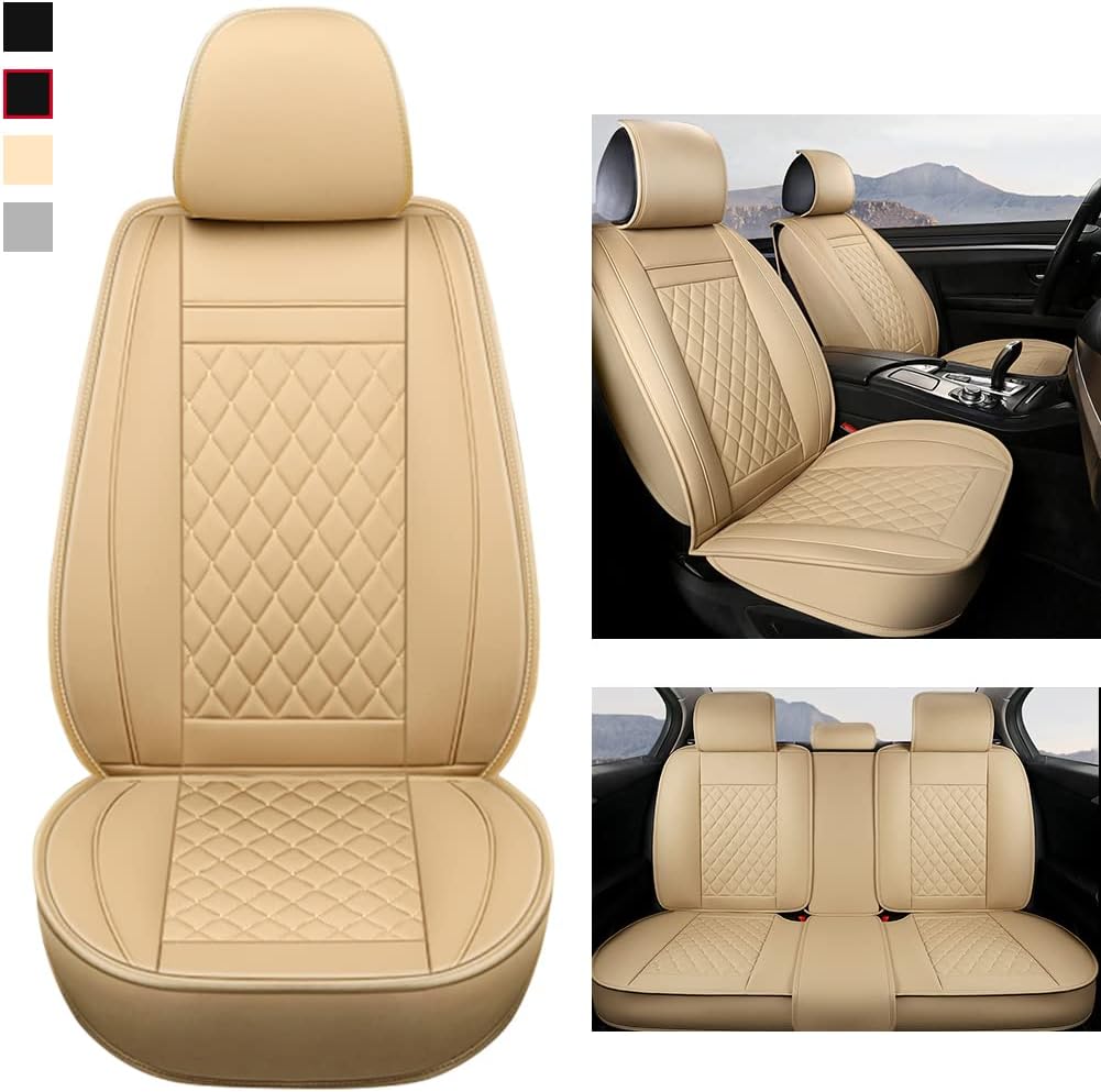 Beige Front Car Seat Covers D4611