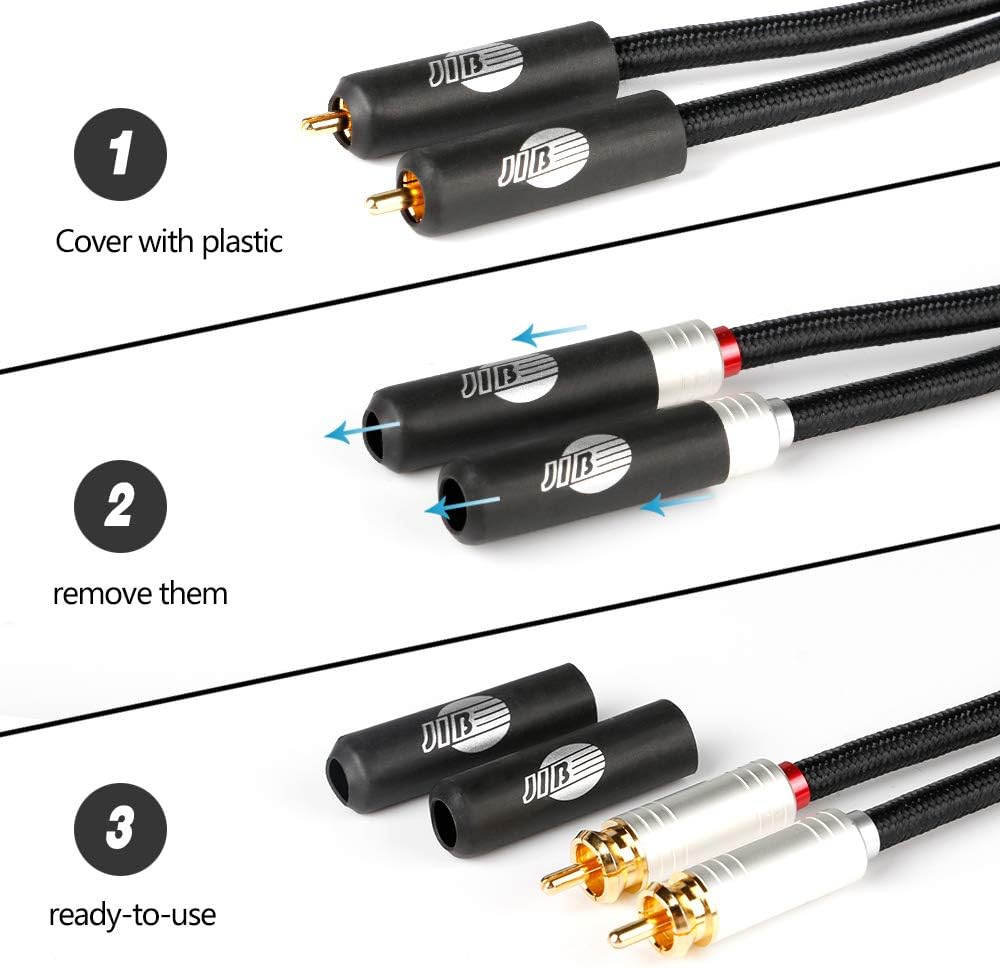 2RCA Male to 2RCA Male Audio Cable - 3ft Z162