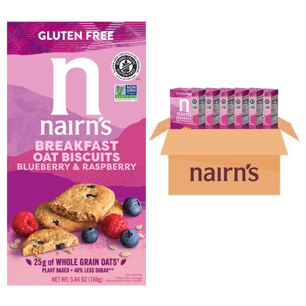 Gluten Free Blueberry and Raspberry Breakfast Biscuits, 5.64oz (Pack of 6) Y905