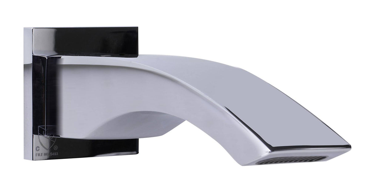 Curved Tub Filler Bathroom Spout Polished Chrome H8369