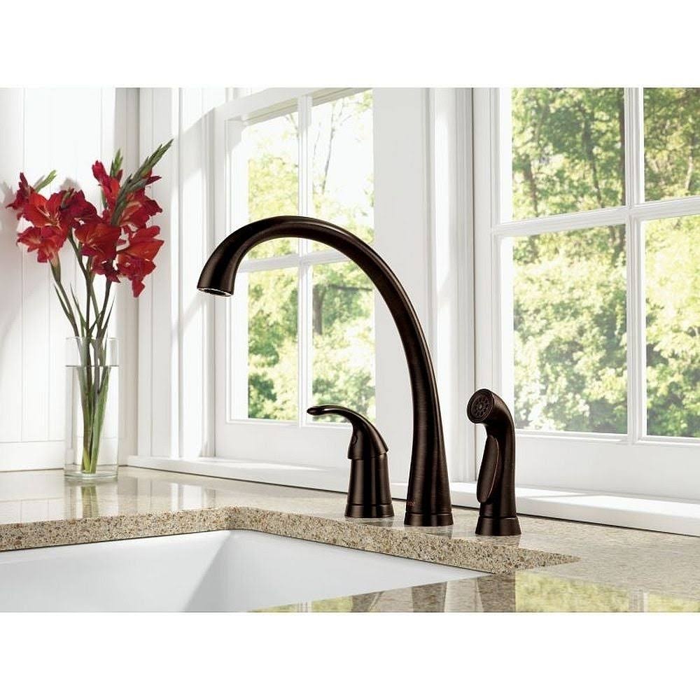 Chrome Single Handle Kitchen Faucet with Spray K101816