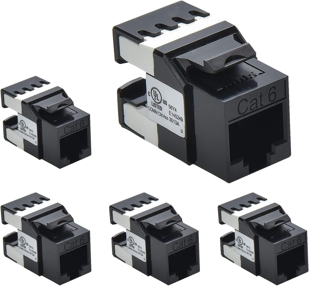Cat.6 RJ45 Keystone Jack (50-Pack, Gray) D941