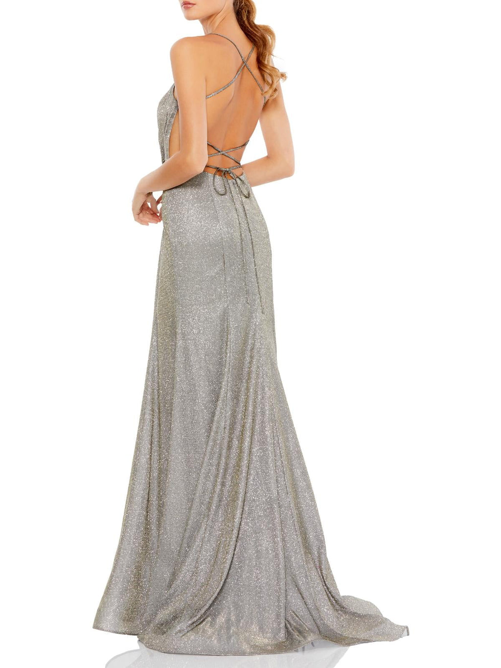 Lace-Up Trumpet Evening Dress Q3975