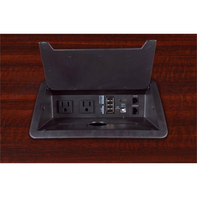 Mahogany Racetrack Conference Table with Power Data Grommet G3627