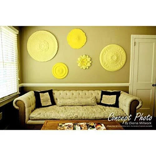 36x22OD x 1 1/2x22P Juniper Ceiling Medallion, Hand-Painted Polished Copper F421842
