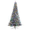 9.5Ft. Artificial Christmas Tree With 150 Multi Color Globe Bulbs And 2297 Bendable Branches F675850