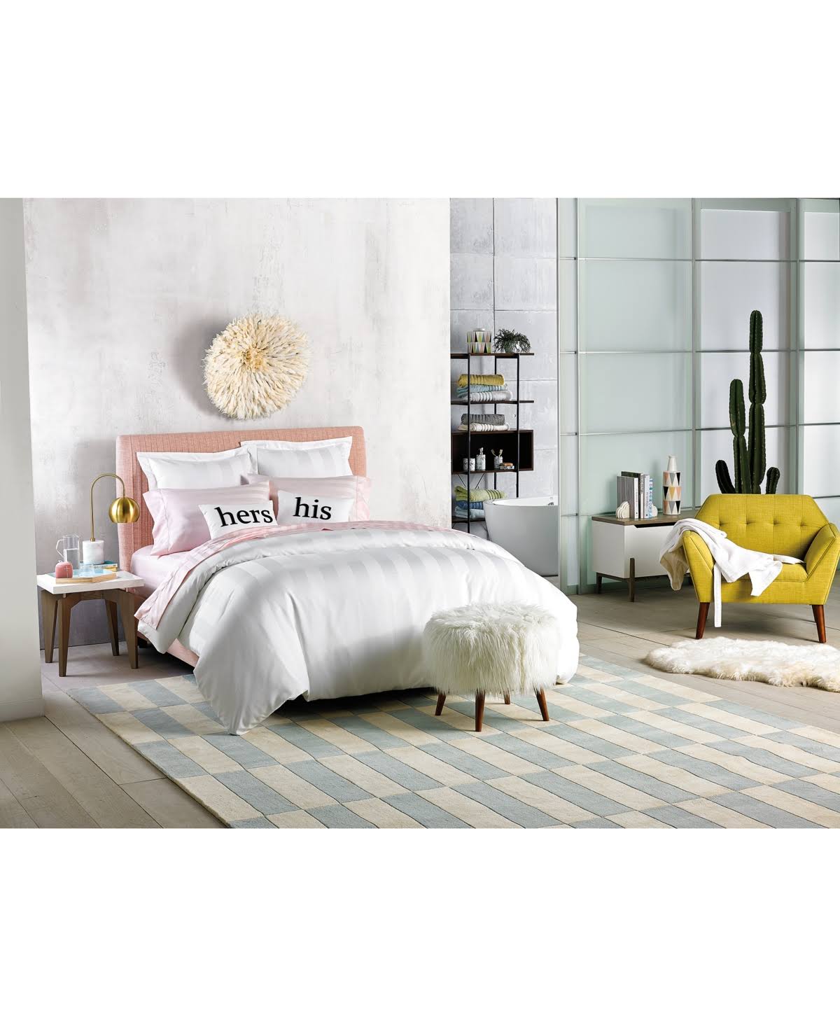 Gray Pleated California King Headboard K546