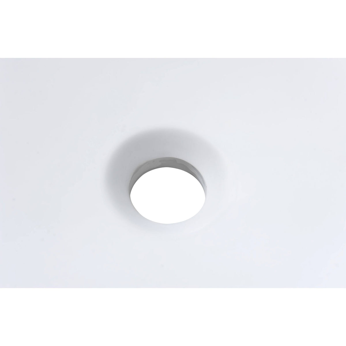 Matte White Solid Surface Vessel Sink with Pop Up Drain R9925