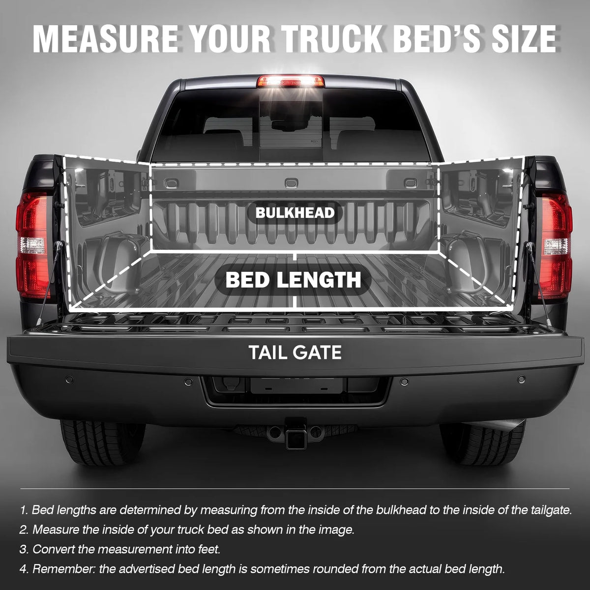 Hard Solid Tri-Fold Clamp-On Tonneau Cover for Truck 5'3" Bed P5306