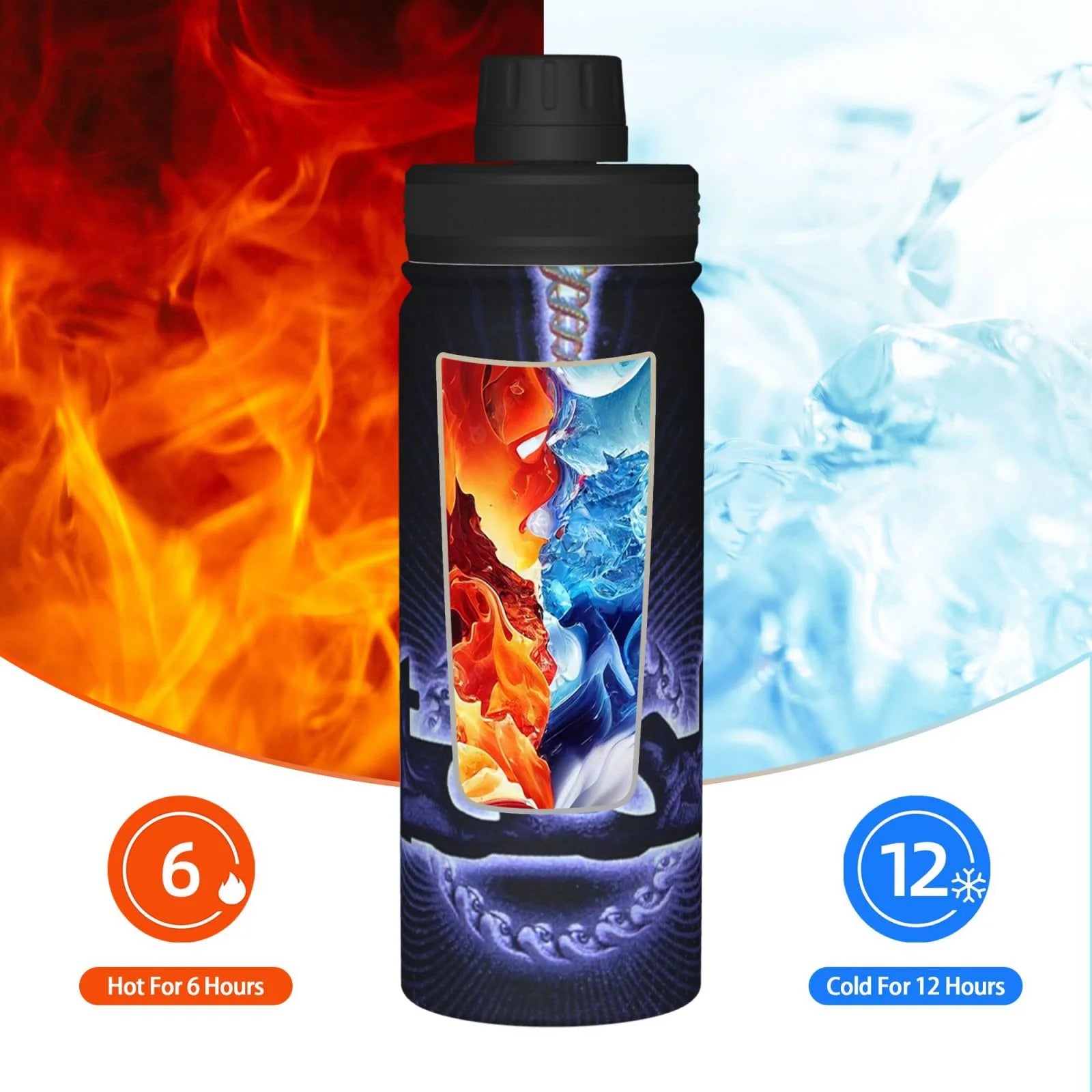 18OZ Stainless Steel Insulated Water Bottle E49178