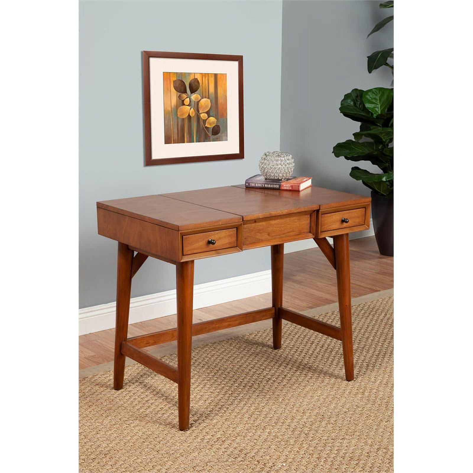 Wood Bedroom Vanity in Acorn (Brown) C56927