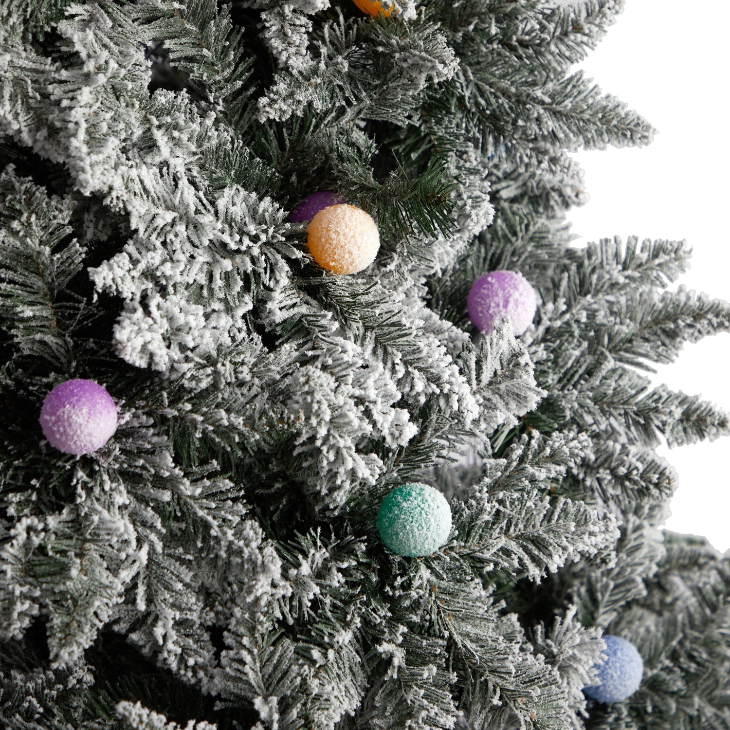 9.5Ft. Artificial Christmas Tree With 150 Multi Color Globe Bulbs And 2297 Bendable Branches F675850