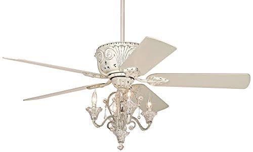White Ceiling Fan with Pull Chain LED Kit C22391