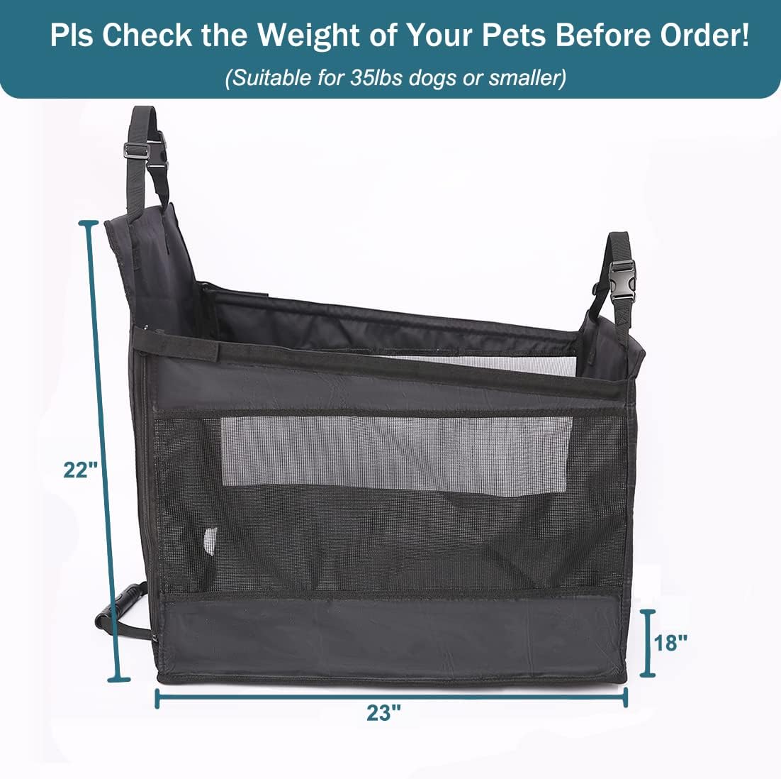 Dog Car Seat Extender for Cars, Trucks and SUVs U379842