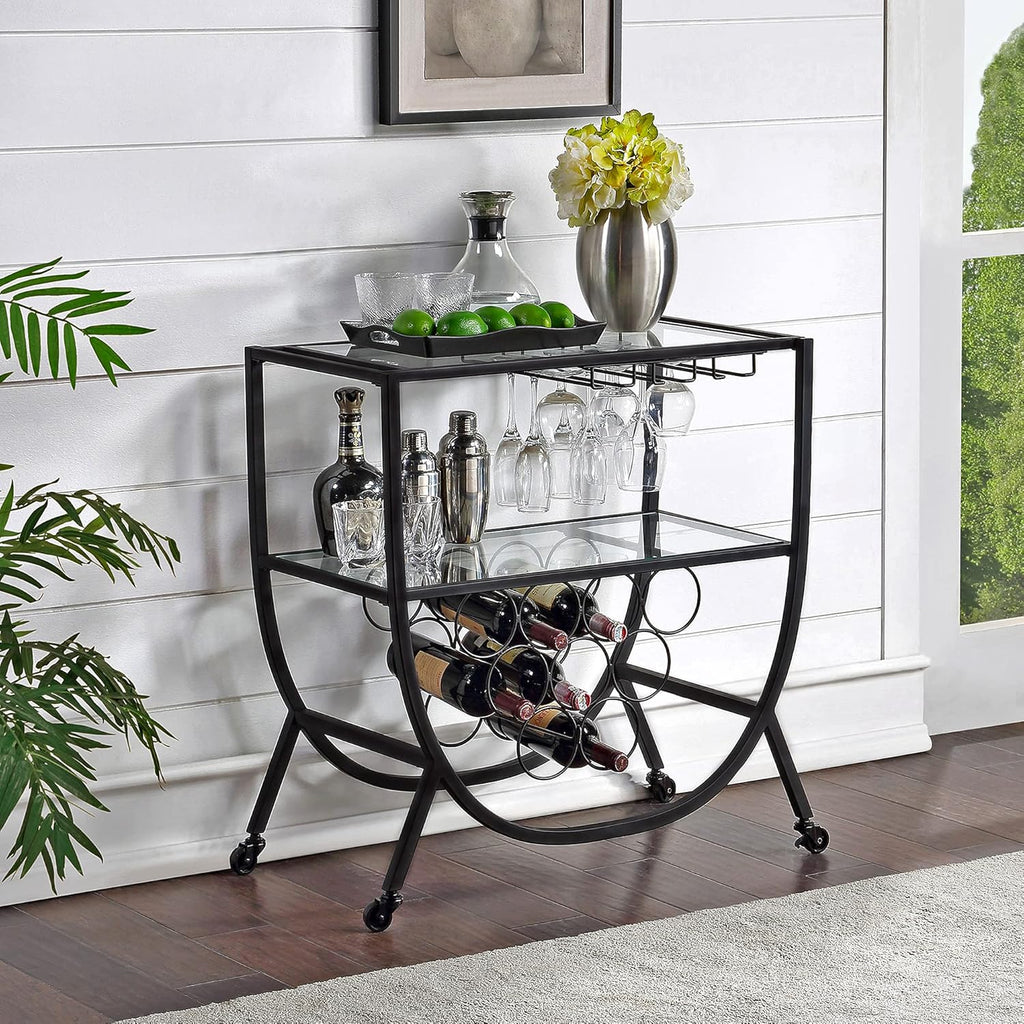 Silver Metal Bar Cart K51122
