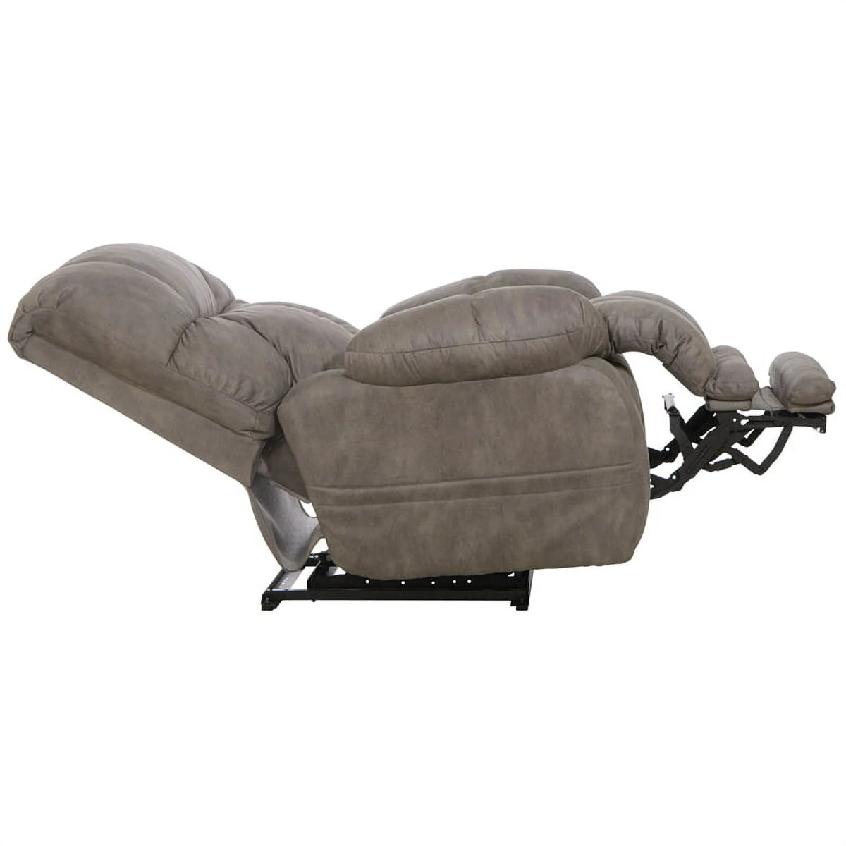 Oversized Power Lay Flat Recliner in Gray Fabric H244397
