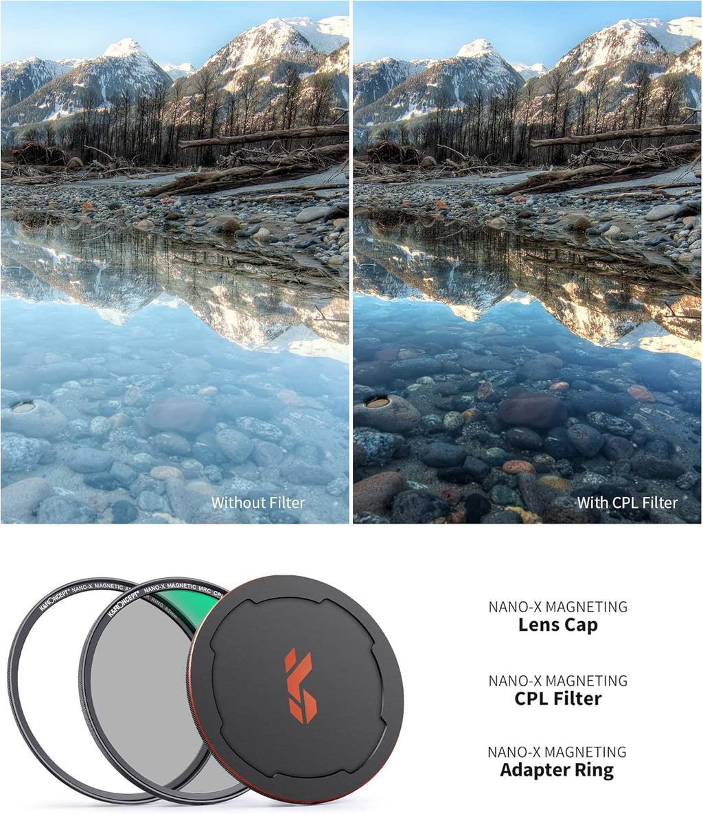 82mm Circular Polarizing Filter Kit with Adapter Ring and Lens Cap S156