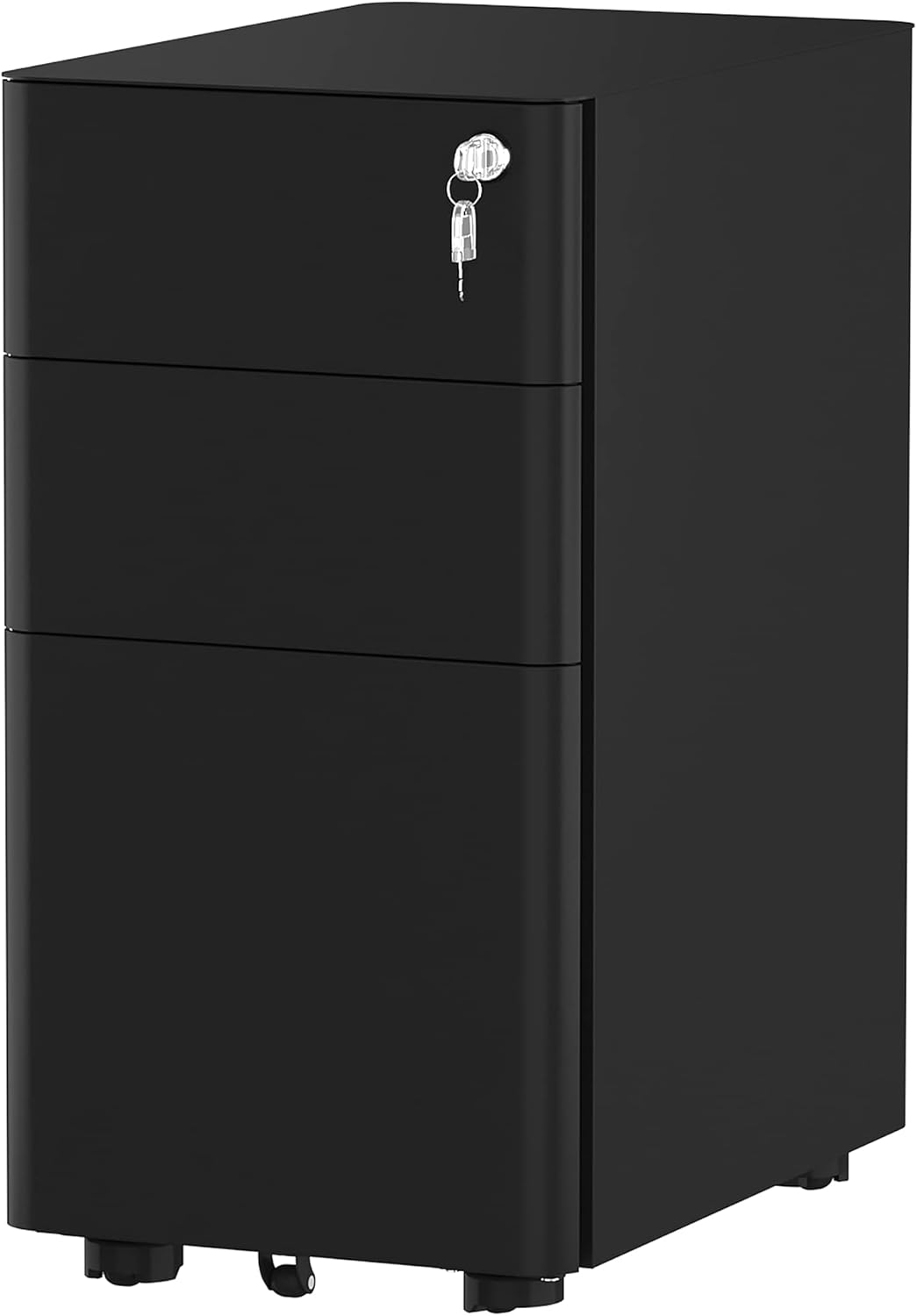 3-Drawer White Metal Filing Cabinet A8940