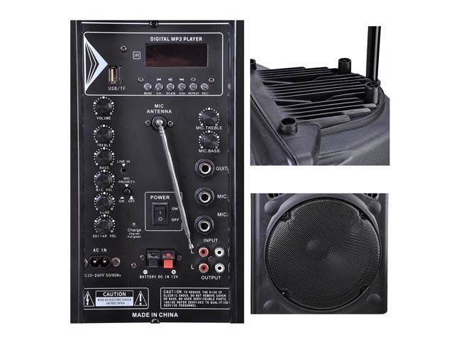 Portable Active PA Speaker with Bluetooth and Wireless Microphone H69432