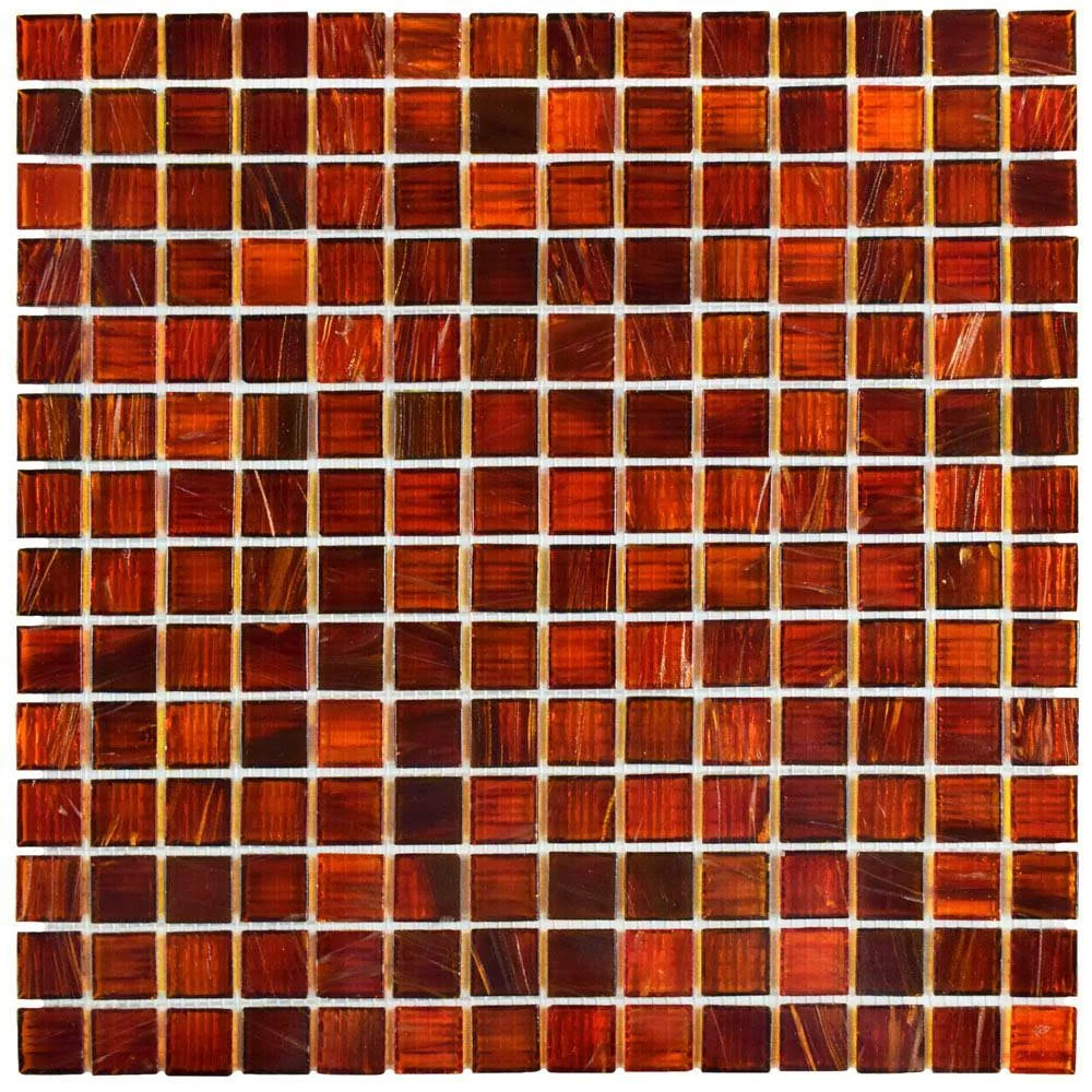 Red Glass Mosaic Tile U6365