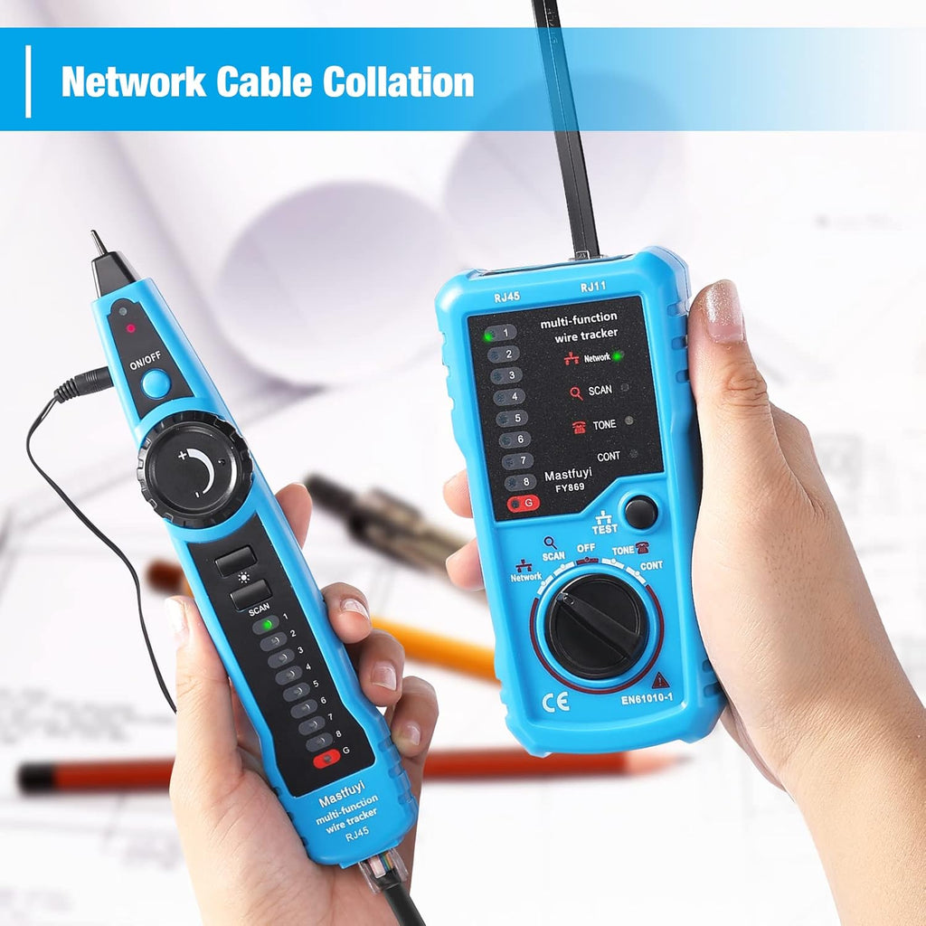 RJ11 RJ45 Network Cable Tester with Probe and Carrying Bag G32370