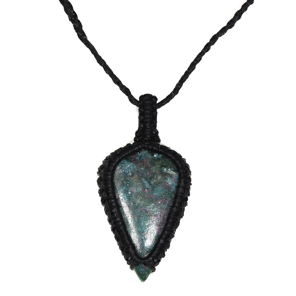 Ruby Zoisite Macrame Gemstone Necklace U687888