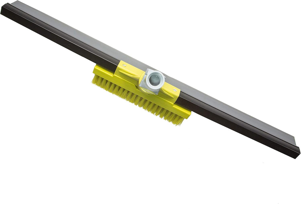 Extension Pole with Floor Squeegee and Grout Scrubbing Brush Combo Q78686