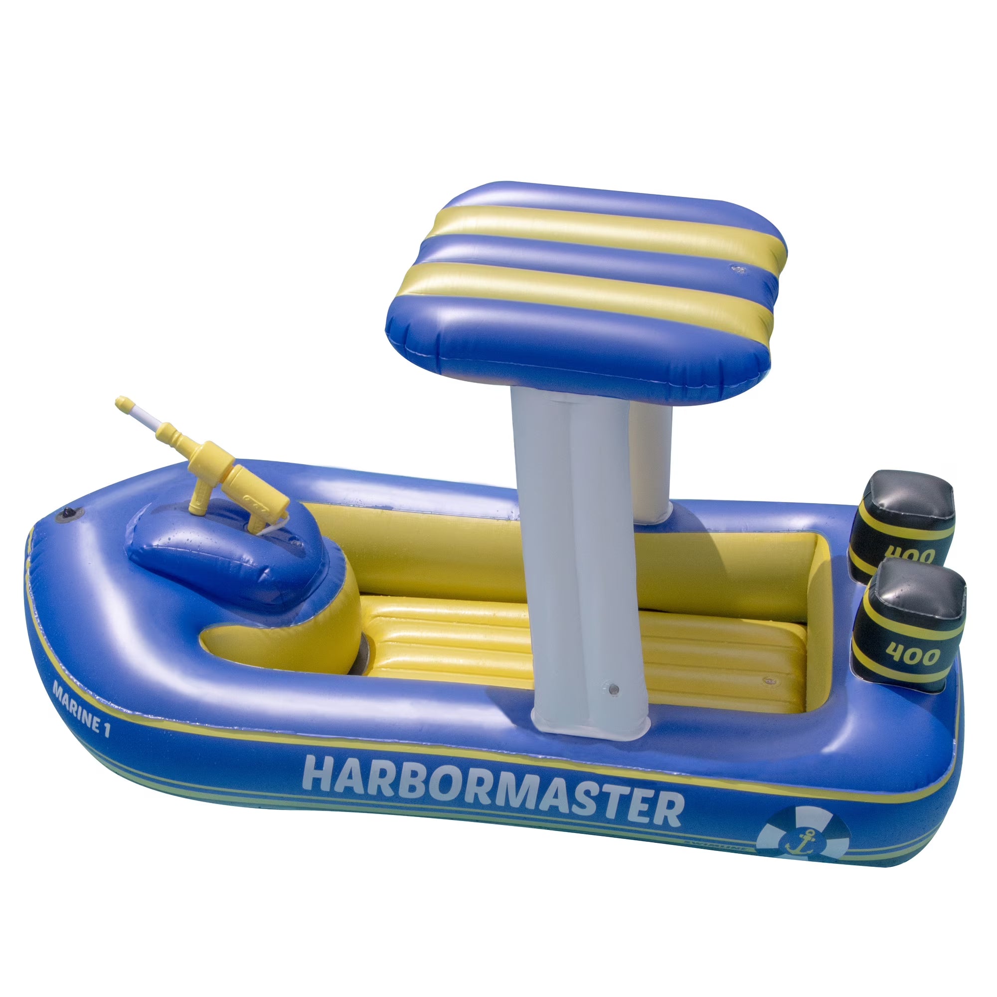Inflatable Patrol Boat Pool Float with Water Squirter Z319872