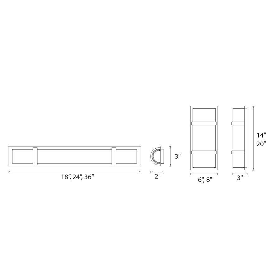 Chrome 36-Inch LED Bath Light Q12167