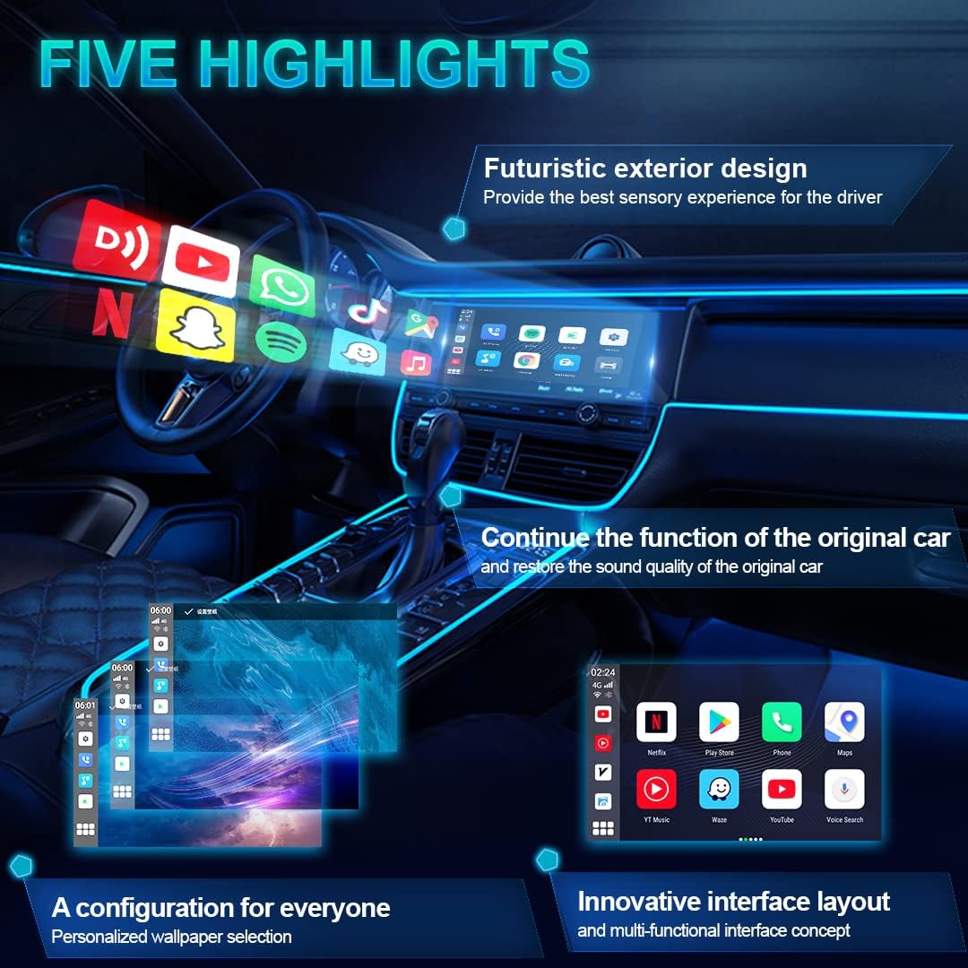 Wireless CarPlay & Wireless Android Auto Car Adapter Q521
