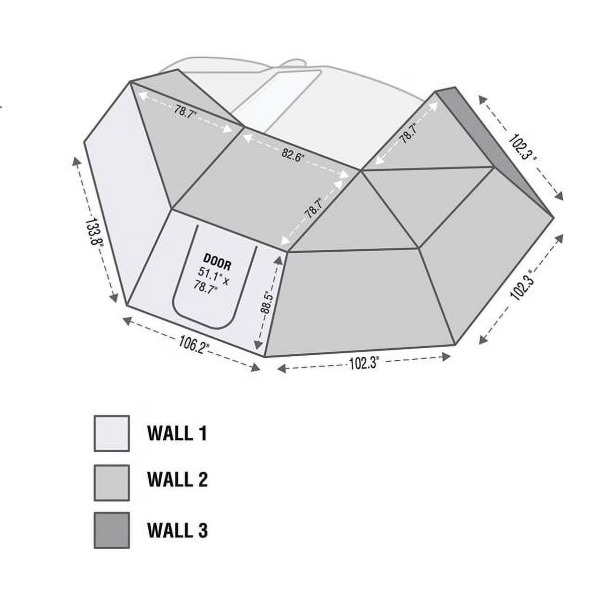 Nomadic 270 Sides Awning Wall 3 R253963