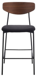 Walnut / Black Counter Stool X8519