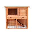 36 inch Waterproof 2 Tiers Wood Color Pet Rabbit Hutch Q7028