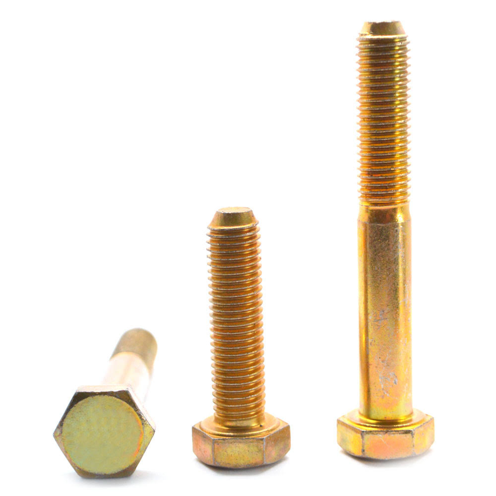 1/2-13 x 4 1/2 Coarse Thread Grade 5 Hex Cap Screw - Medium Carbon Steel Yellow Cadmium Plated K530