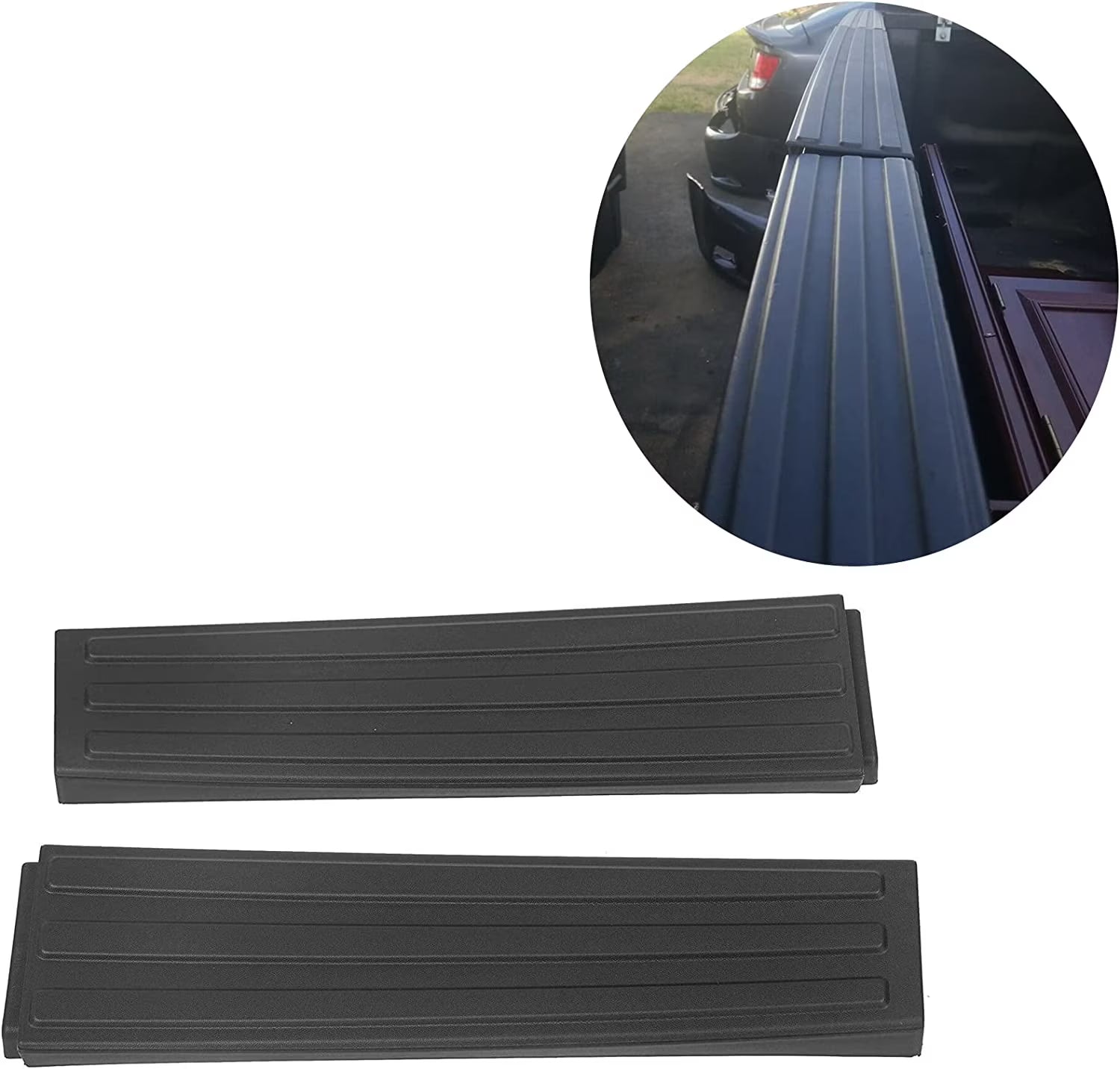 Flex Step Side Tailgate Molding End Cap Covers Right & Left V5165