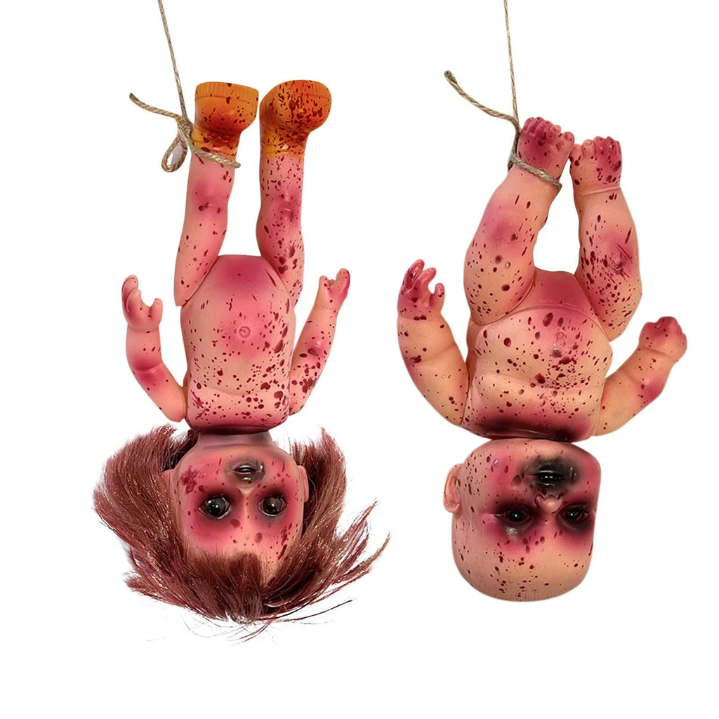 Halloween Hanging Rack Decoration Scary Dolls Hemp Rope H904486