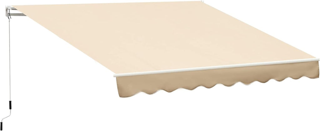 Coffee Brown Manual Retractable Patio Awning Z332