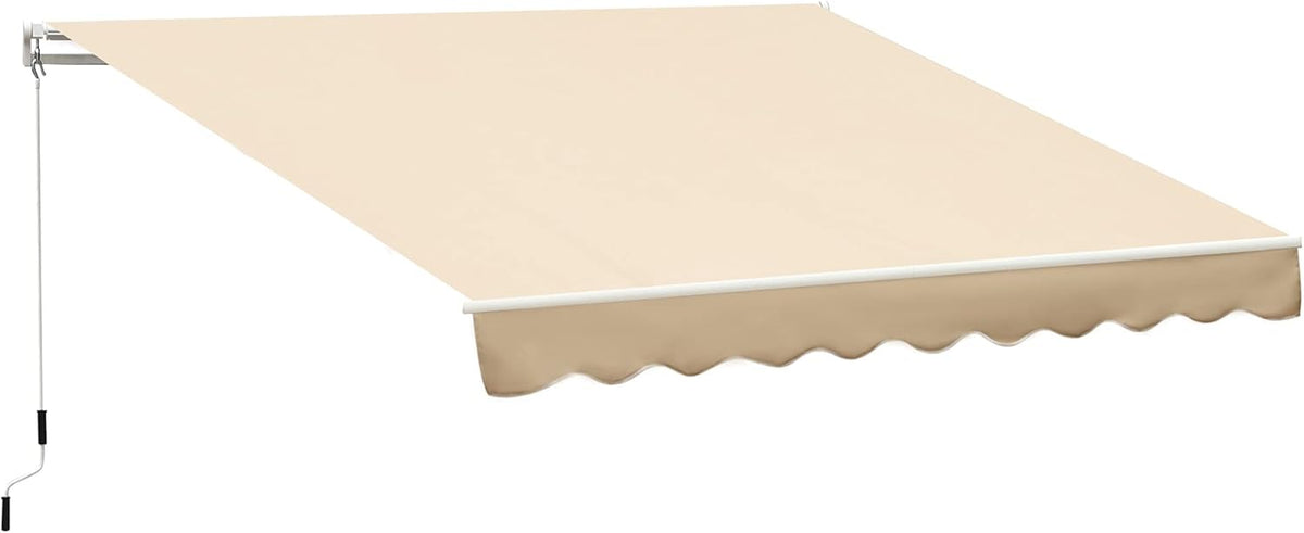 Coffee Brown Manual Retractable Patio Awning Z332