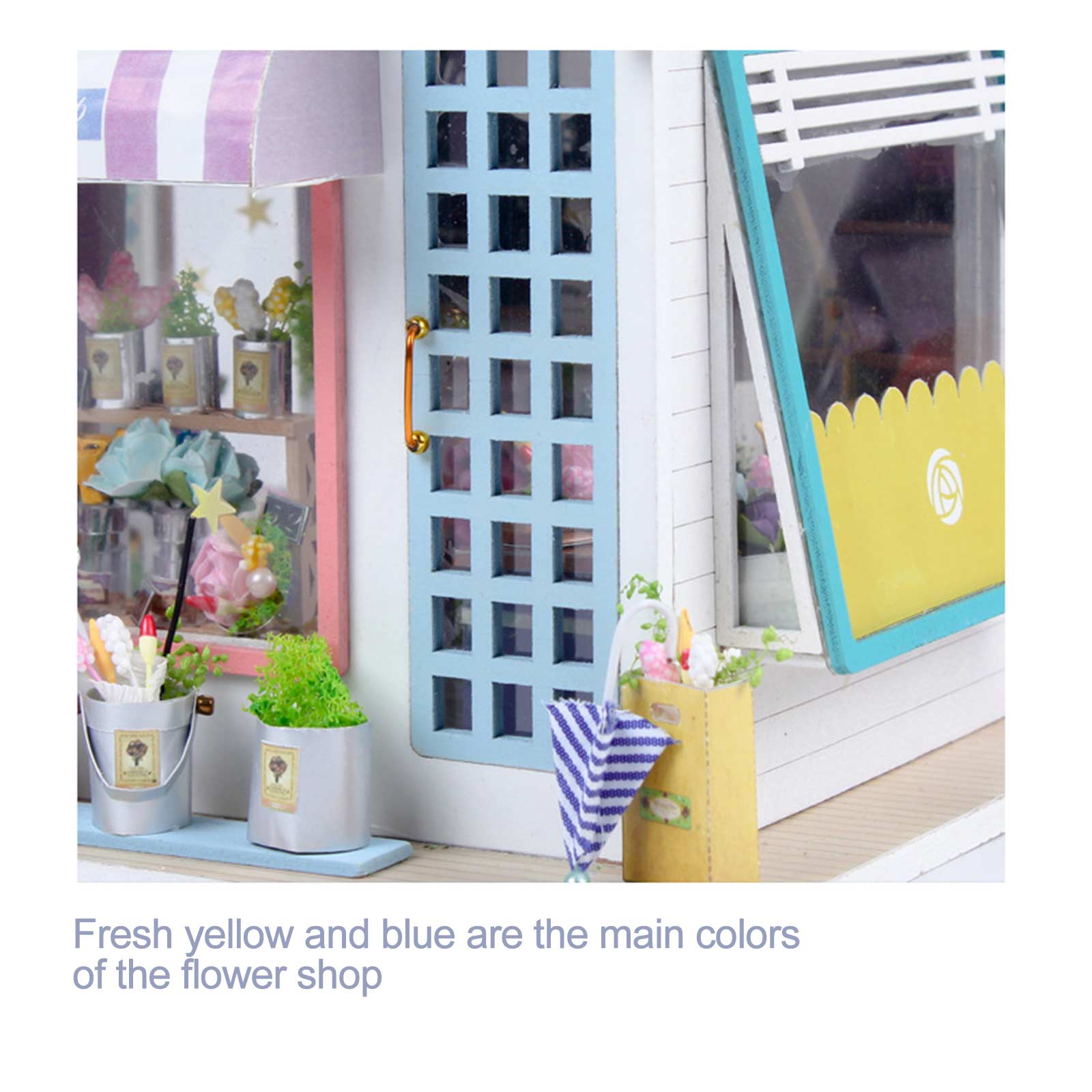 Starry Sky Flower Room Wooden Miniature Dollhouse Kit G61159