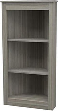 Gray Smoke Oak 3 Shelf Corner Bookcase F6306