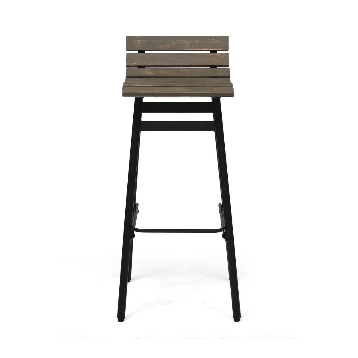 Wooden Barstool Set of 2 Dark Brown V615